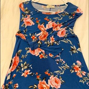 Floral jersey dress, GUC